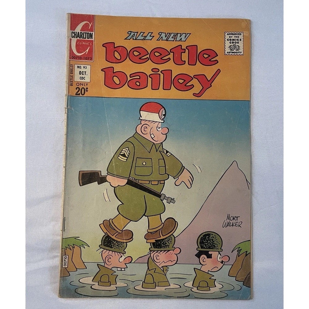 Charlton Comics Beetle Bailey 93 October 1972 Mort Walker Bronze Age Humor Comic